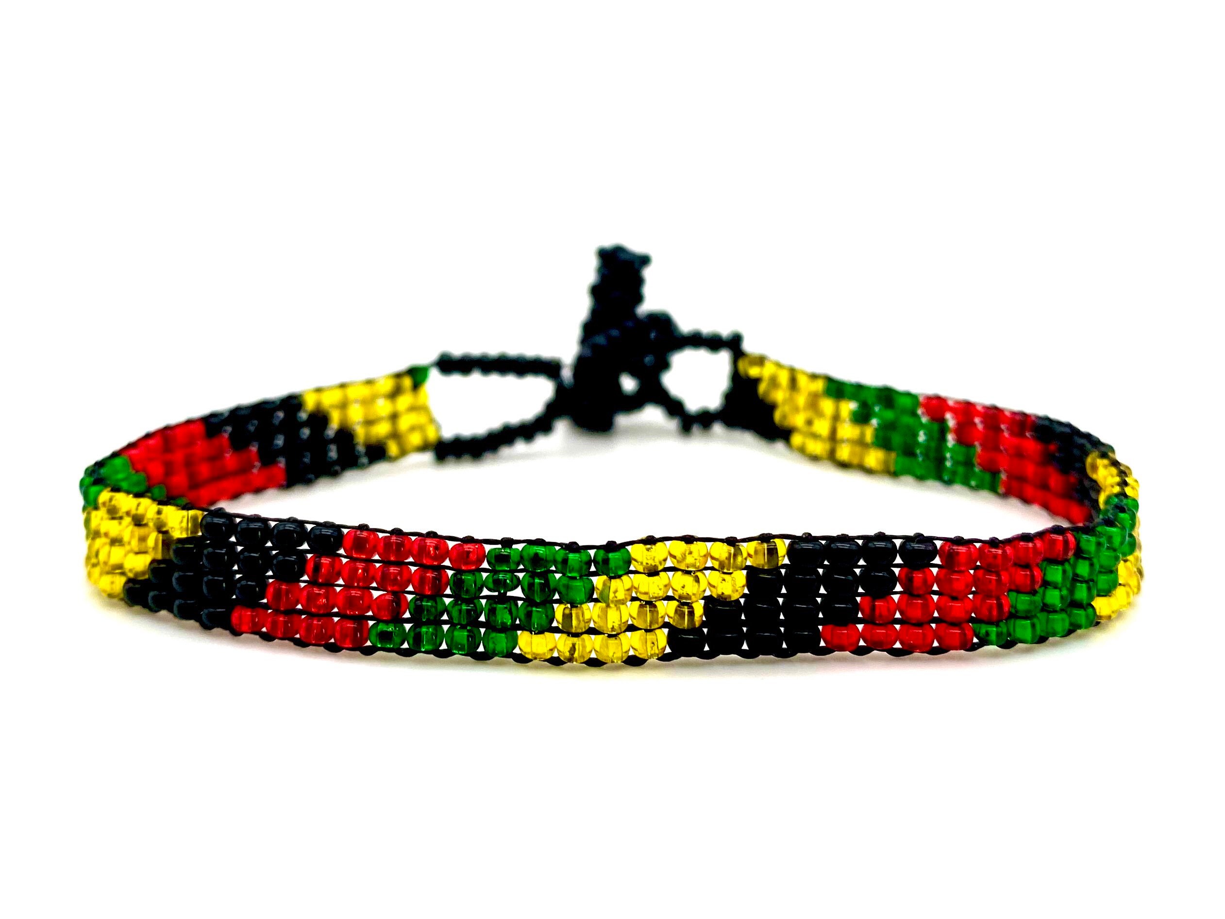 Rasta Bracelet Jamaican Flag Jewelry One Love Bracelet Etsy