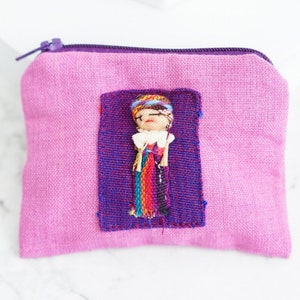 Worry Doll Coin Purse | Zipper Wallet and Card Holder | Worry Keeper