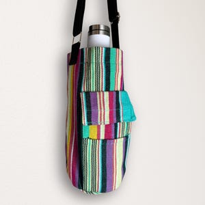 Guatemalan Fabric Water Bottle Bag | Fair Trade Phone Holder image 11