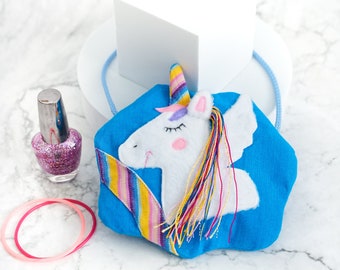 Hand-Woven Fabric Unicorn Purse | Traditional Guatemalan Weaving Crafted into Adorable Unicorn Bag