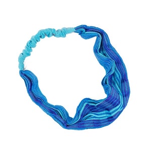 Hand Sewn Colorful Elastic Headband Stretchy Boho Hair Accessory, Traditional Guatemalan Fabric image 2