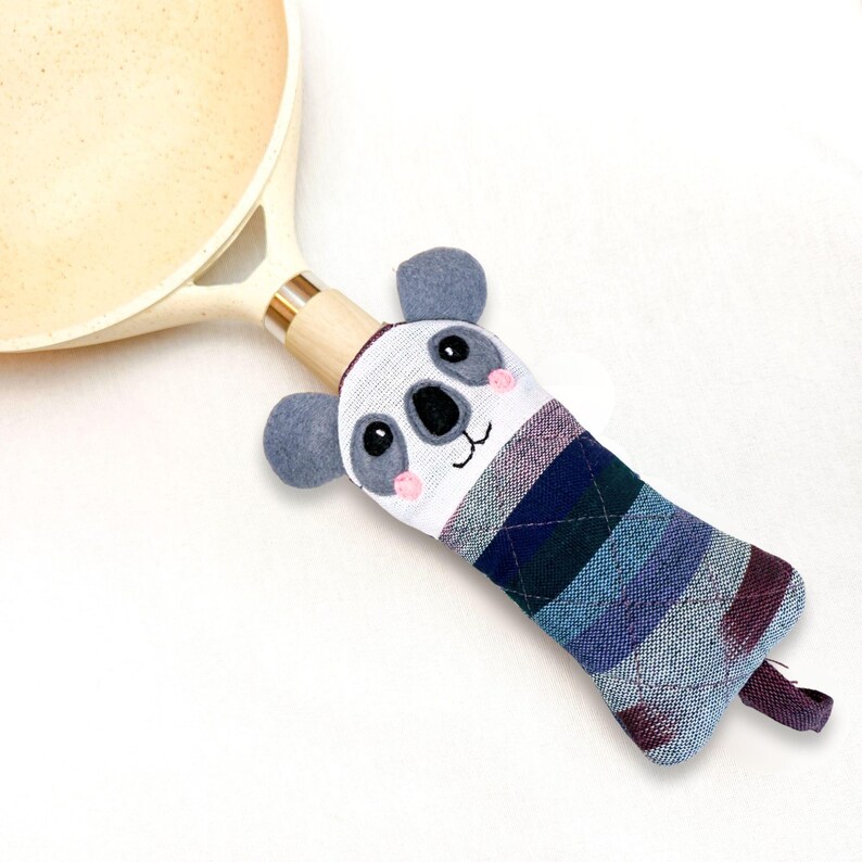 Polar Bear Skillet Handle Holder | Hand Sewn Cotton Cover Koala