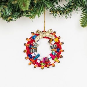 Worry Doll Wreath Ornament | Worry Doll Ornament | Guatemalan Holiday Ornament
