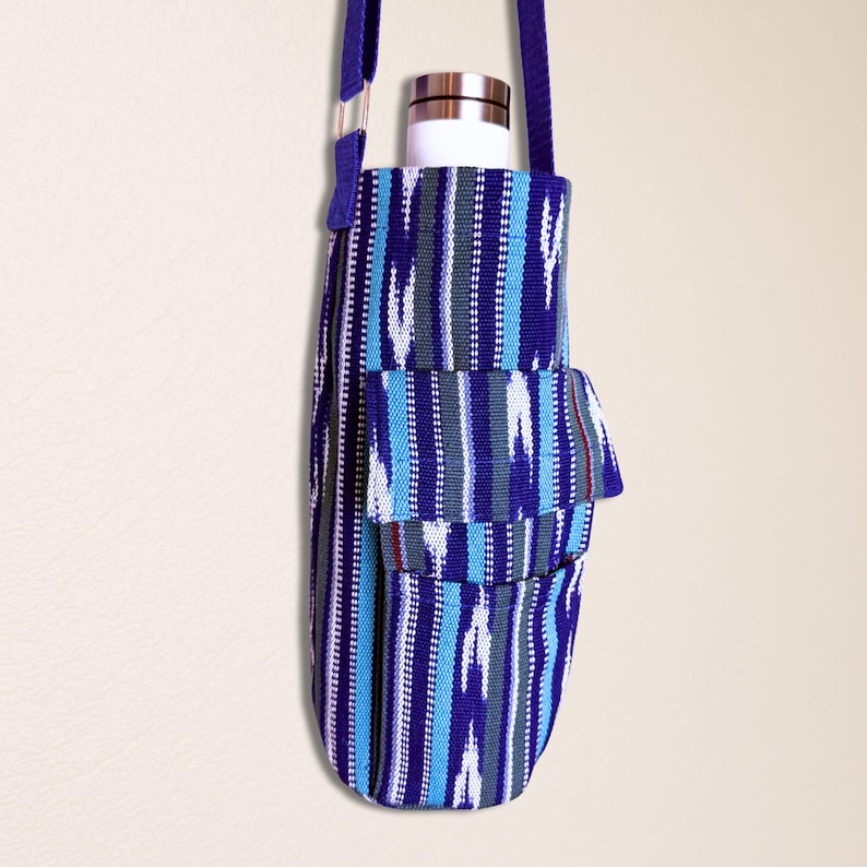 Guatemalan Fabric Water Bottle Bag | Fair Trade Phone Holder image 13