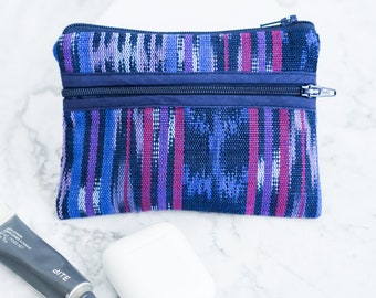Guatemalan Woven 3-Zip Mini Wallet – Zipper Pouch