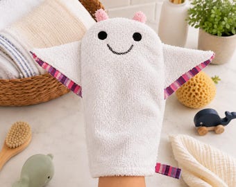 Nana the Manta Ray Washcloth | Ocean Pals Washcloth | Sea Animal Bath