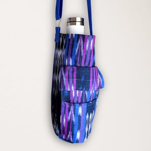 Guatemalan Fabric Water Bottle Bag | Fair Trade Phone Holder image 8