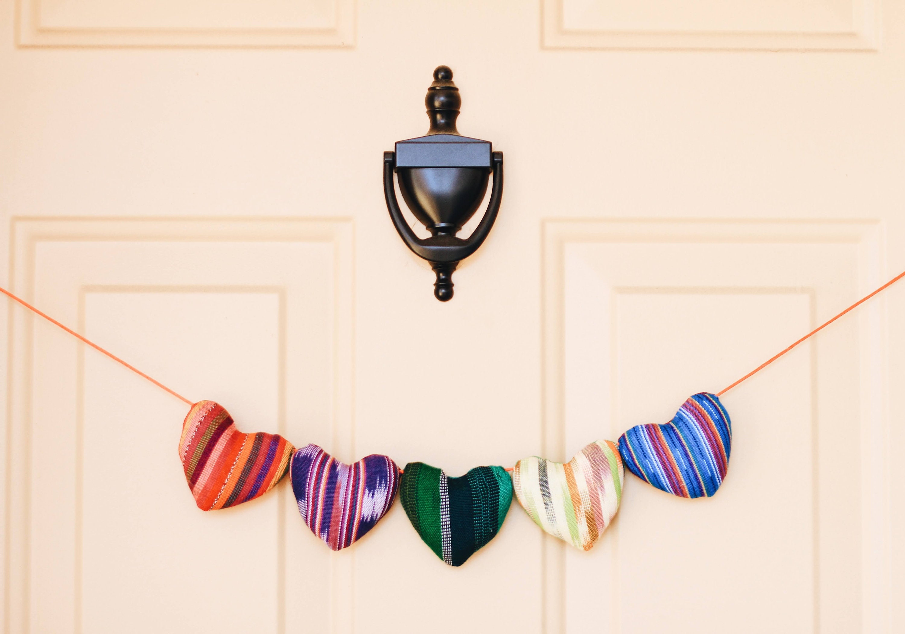 Handmade Guatemalan Fabric Hearts Garland | Fair Trade Home Decor - Etsy