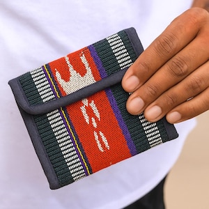 Handwoven Cotton Billfold Wallet | Guatemalan Fabric Card Holder
