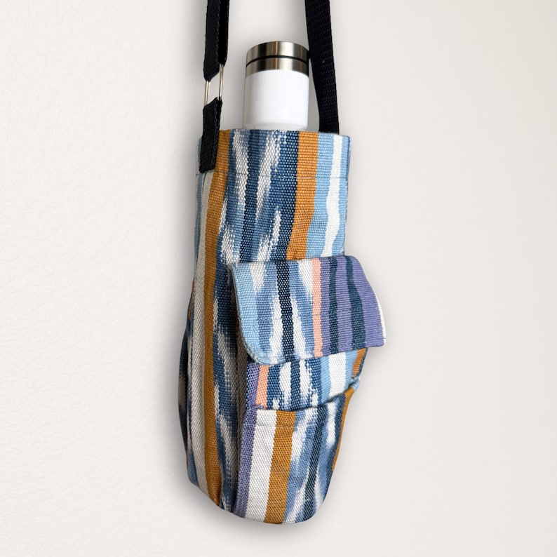 Guatemalan Fabric Water Bottle Bag | Fair Trade Phone Holder image 9