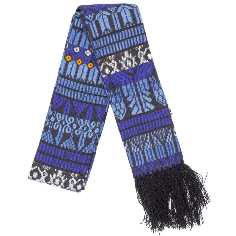 Blue Graduation Stole - Central American Fair Trade Sash | Handwoven ...