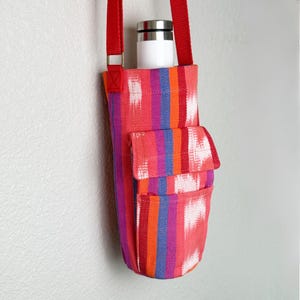Guatemalan Fabric Water Bottle Bag | Fair Trade Phone Holder image 7