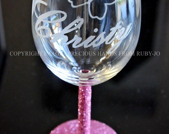 Glitter wine glasses | Etsy Glitter wine glasses | Etsy
