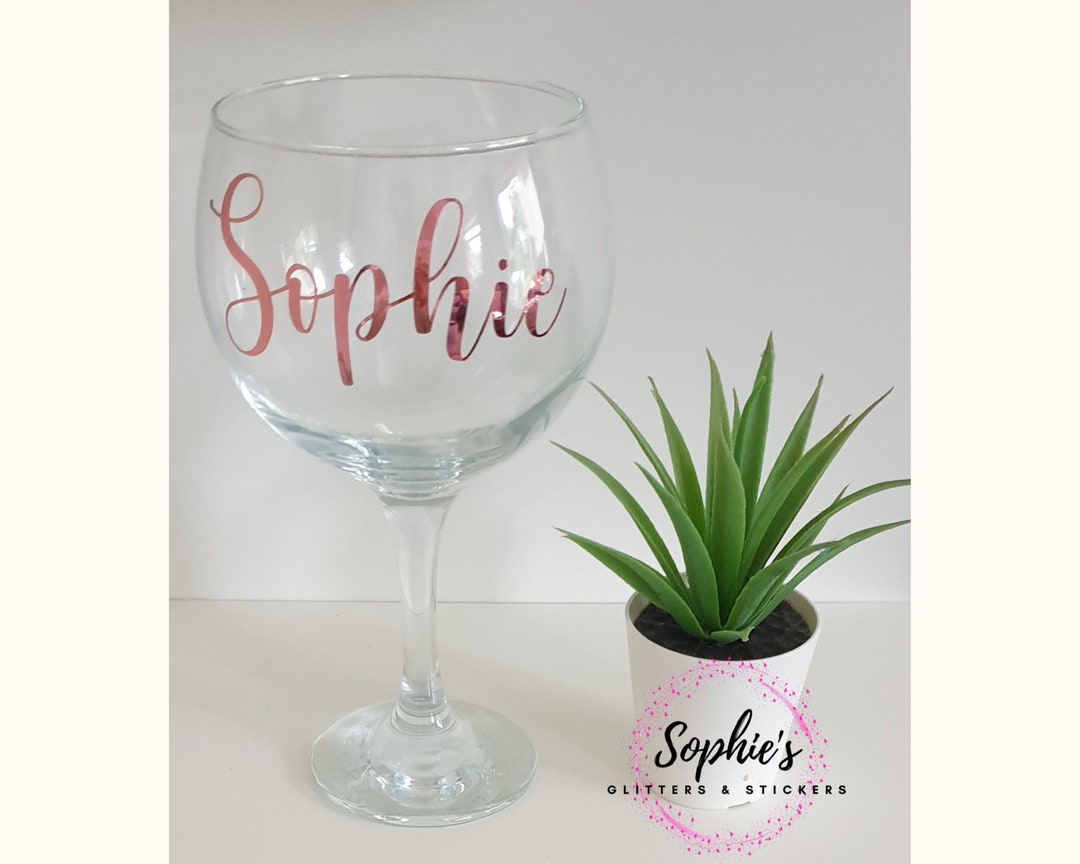 Personalised Gin Glass, Personalised Glasses, Gifts, Wine Glasses