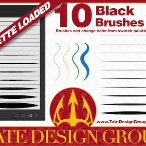10 pinceaux encreurs noirs pour Adobe Illustrator