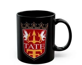 Mug, Tate Design Group crest logo, Coffee Cup, Tea Mug, Drinkware, Gift for Him, Gift for Her
