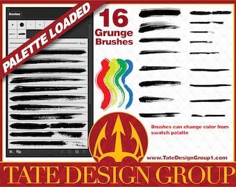 16 Grunge Brushes for Adobe Illustrator