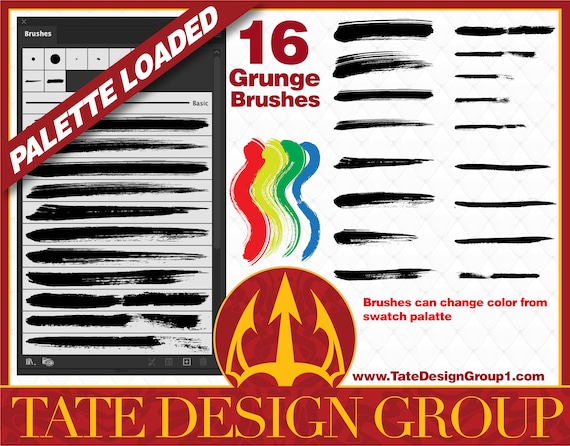 16 Grunge Brushes for Adobe Illustrator - Etsy