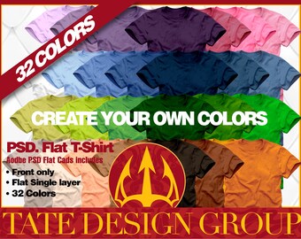 T-Shirt-PSD Flat in Ai-32colors MENS7008