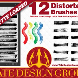 12 Distorted Brushes