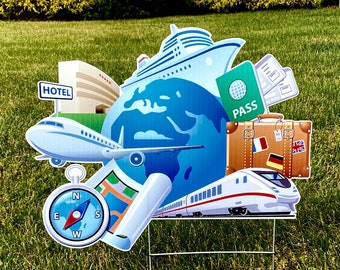 Yard Sign - Travel Collage