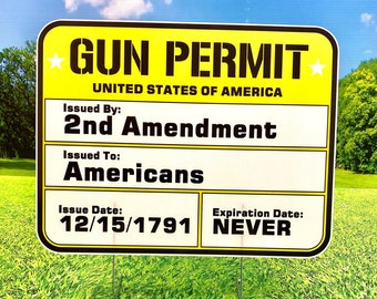 Lawn Sign - Gun Permit