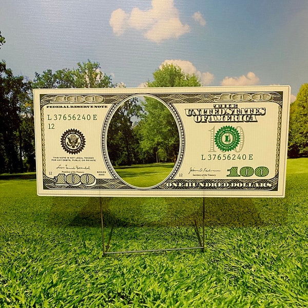 Photo Prop -100 Dollar Bill Face Cutout