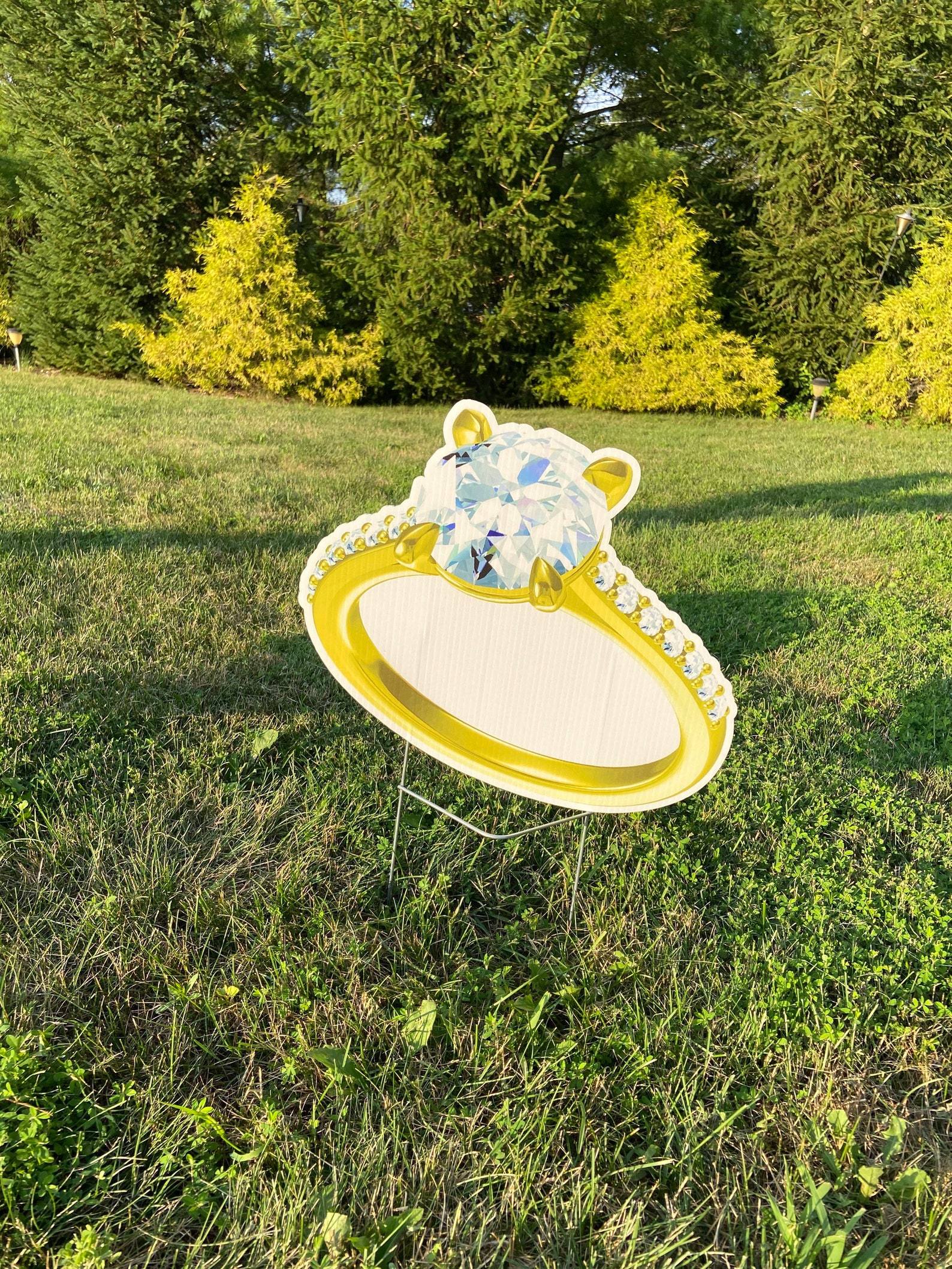 Lawn Sign Engagement Ring Etsy