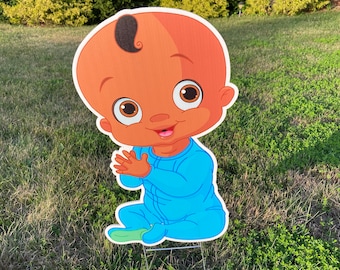 Lawn Sign - Black Baby Boy