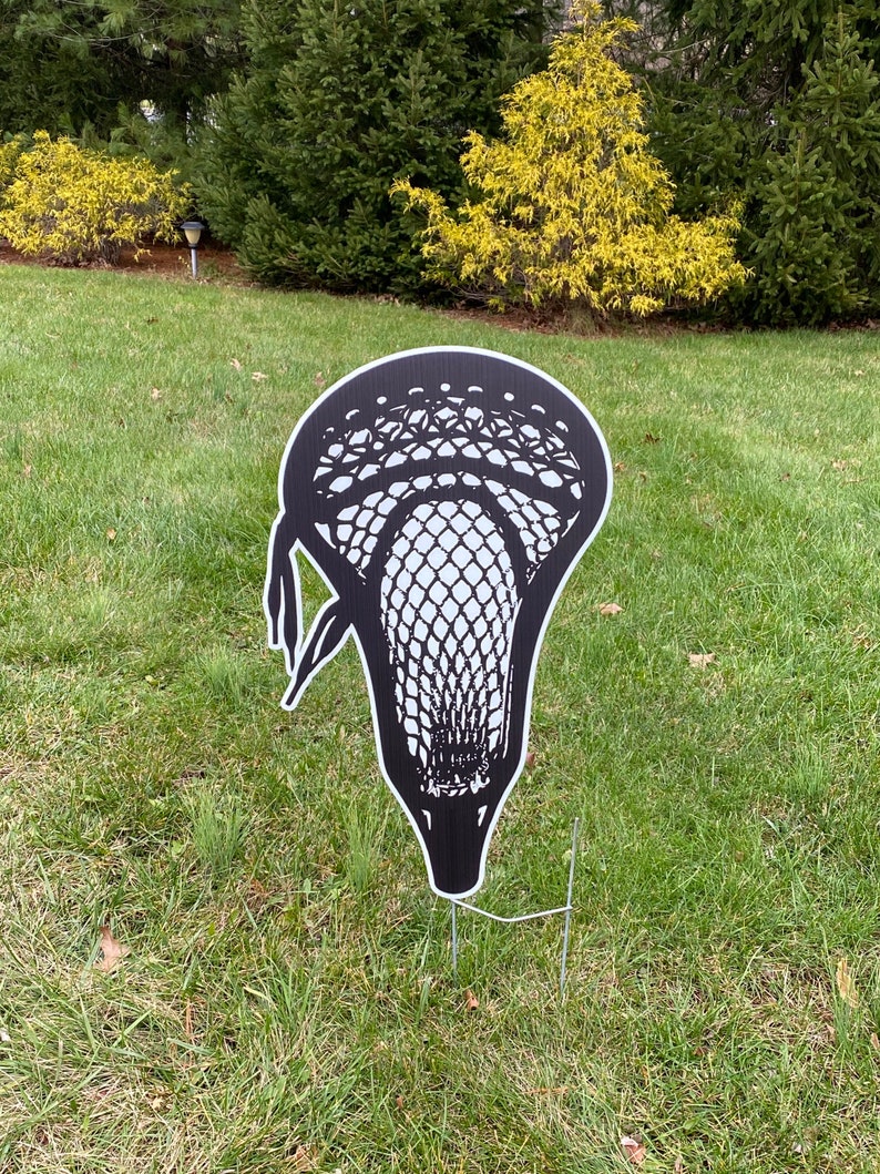 Lawn Sign Lacrosse Stick Etsy