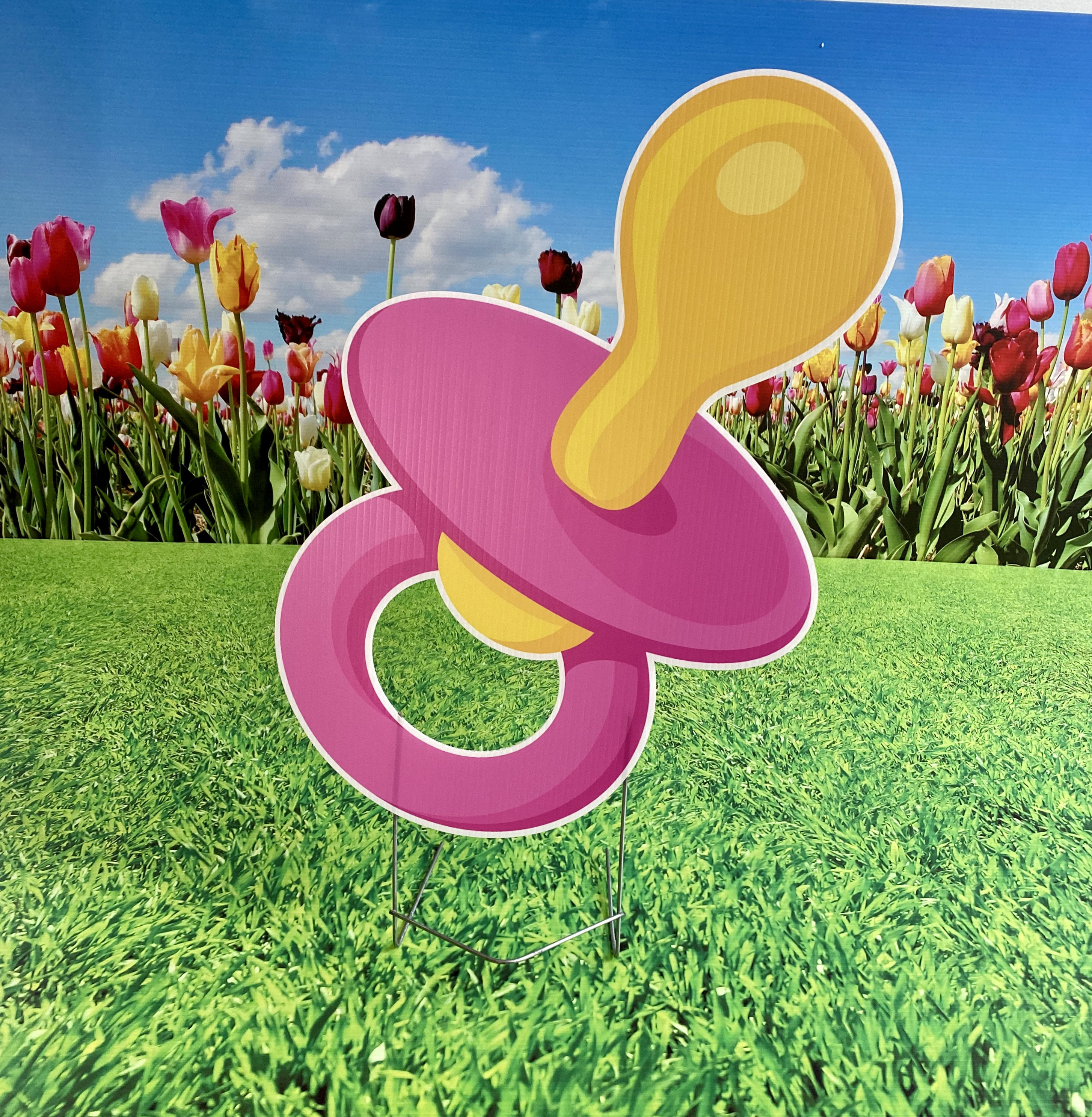 Led Pink Pacifier Sign Lawn Sign - Pink Pacifier - Etsy