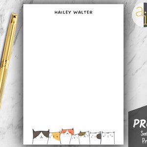 Custom Cat Notepad | Custom Cat Gift | Personalized Cat Gift | Cat Stationery Gifts | Notepad with Cats | Cute Cat Notepad | Cat Stationery