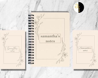 Flower Wire Notebook | Personalized Journal | Custom Wire Notebook l Custom Journal | Personalized Gifts | Personalized Notebook