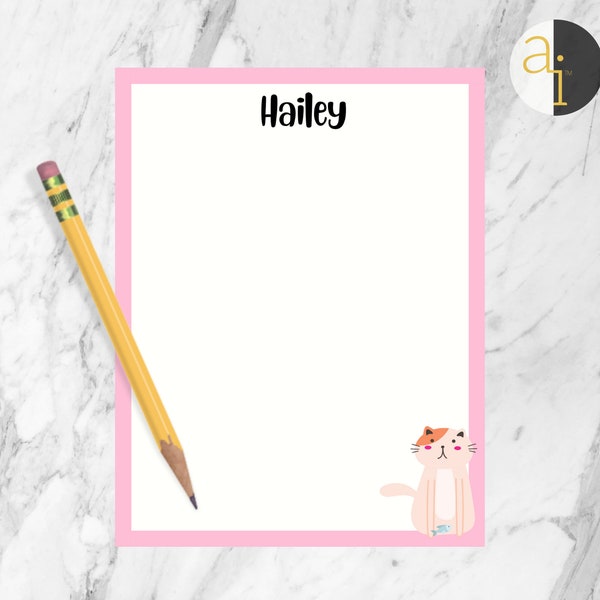 Custom Animal Notepad | Custom Child Gift | Personalized Animal Stationery | Kid Stationery | Cute Notepad | Kawaii Stationery |