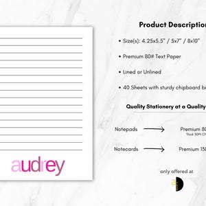 Personalized Notepad | Personalized Teacher Notepad | Custom Teacher Notepad | Personalized Cute Notepad | Cute Notepad for Teachers image 7