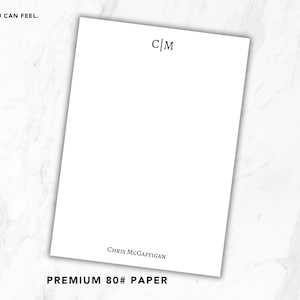 Professional Notepad with Initials and Name Personalized Monogram Notepad Minimalist Business Stationery Co-Worker Gift Custom Notepad