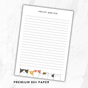 Custom Cat Notepad – Personalized Stationery Gift for Cat Lovers (OR Upload your own Photo!)