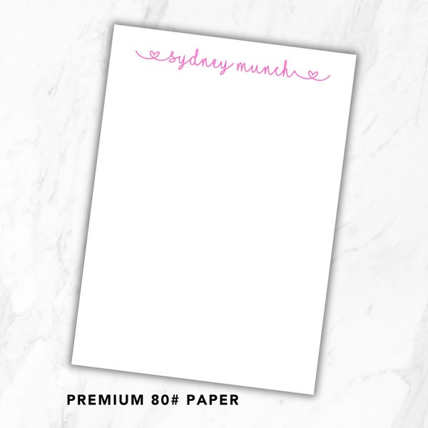 Personalized Notepad | Custom Notepad | Cute Gift Notepad | Custom Office Notepad | Heart Stationery | Valentine's Day Stationery