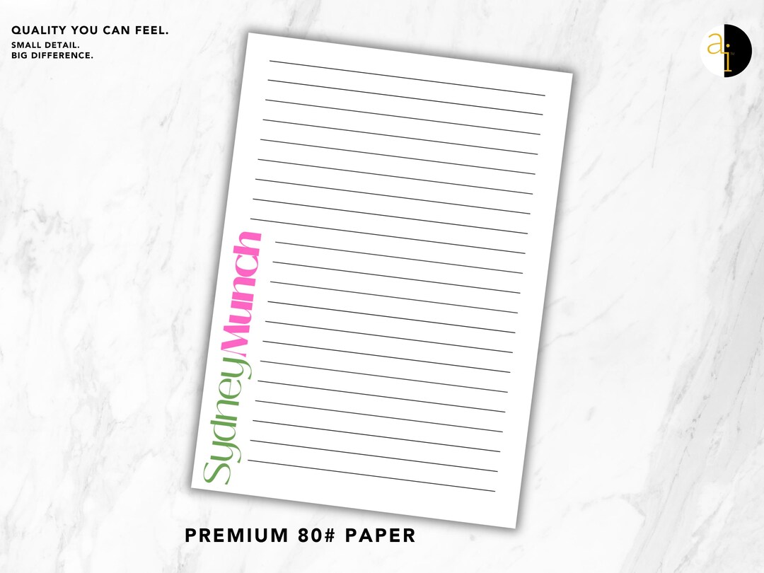 Custom Name Notepad , Minimalist Desk Pad , Personalized Office ...
