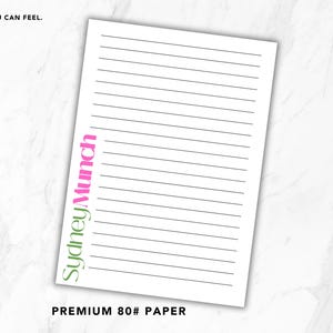 Custom Name Notepad , Minimalist Desk Pad , Personalized Office Stationery , Clean Aesthetic Work Notepad