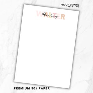 Personalized Teacher Notepad | Custom 80# Paper Stationery