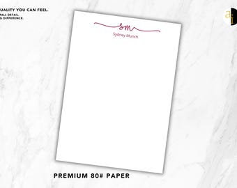 Personalized Signature Notepad, Custom Handwriting Style Stationery, Minimal Script Name Pad, Elegant Modern Note Paper Gift