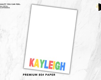 Personalized Name Notepad Colorful | Custom Kids Notepad | Bold Name Desk Pad | Teacher Gift | Personalized Stationery Pad