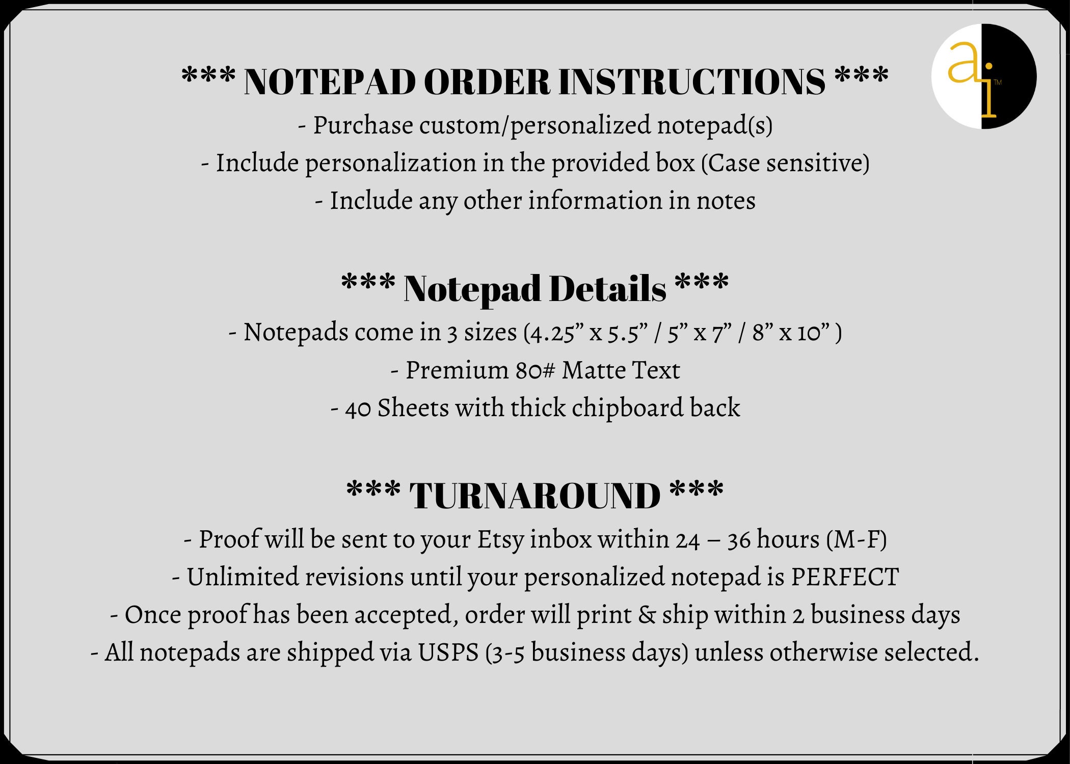 Personalized Notepad Professional Notepad With Name Custom Etsy