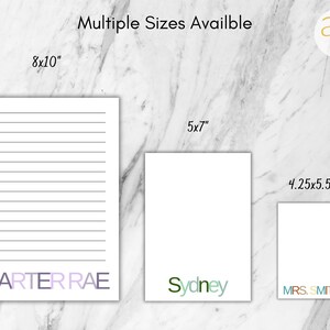 Personalized Notepad | Personalized Teacher Notepad | Custom Teacher Notepad | Personalized Cute Notepad | Cute Notepad for Teachers image 9