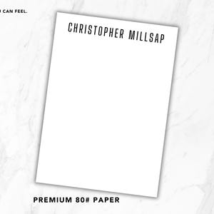 Personalized Executive Notepad, Custom Name Desk Pad, Minimal Professional Stationery Gift
