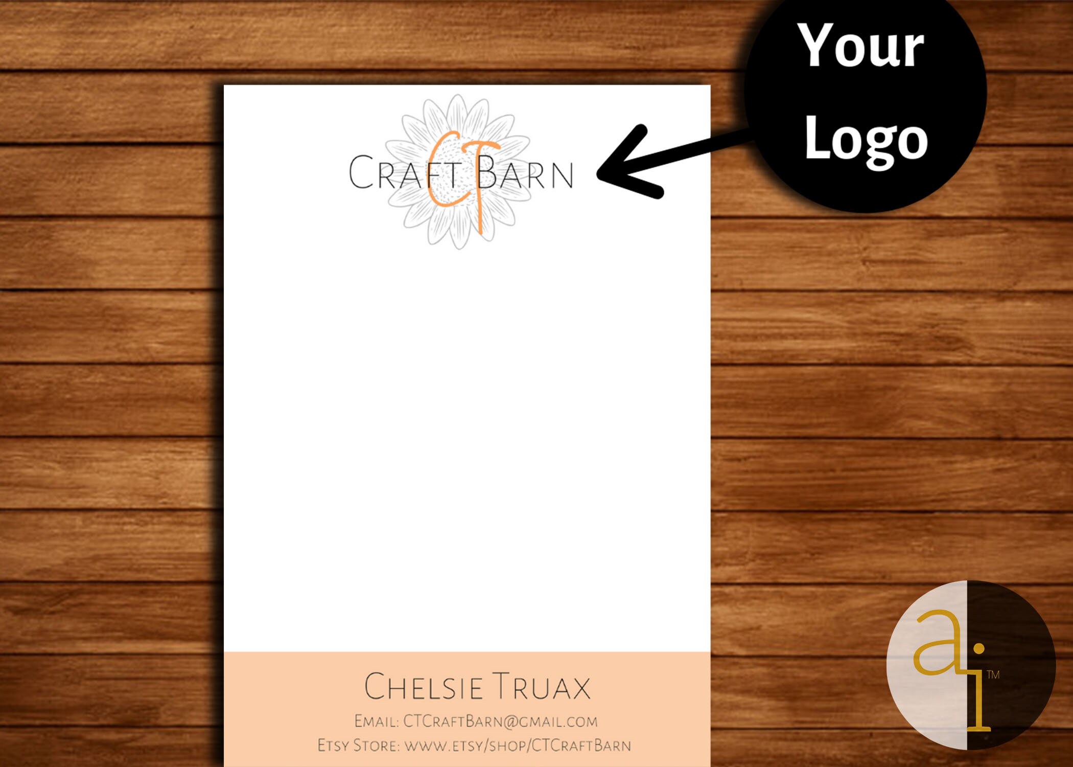 Custom Business Notepad YOUR LOGO Personalized Small Etsy
