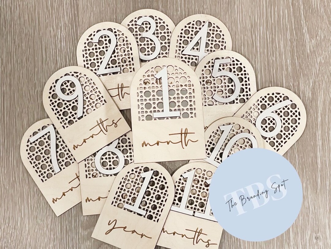 Baby Monthly Milestone Arch Tags Simple Baby Decor Arched Boho Sign ...