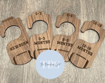 Football Baby Closet Divider Hangers - Baby Decor - Closet Dividers - Baby Gift - Baby Shower - Baby Boy Gift - Football Nursery - Sport