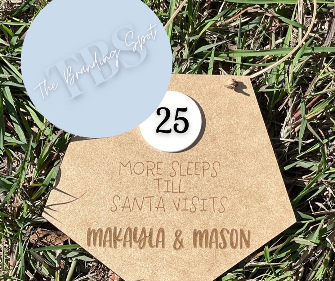 Christmas Countdown Dry Erase Door Hanger Sign Sleeps Still Etsy